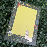 Unicorn Tapestry Medieval A6 Notepad