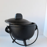 Lidded Cast Iron Cauldron