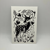 Deer + Strawberries Sticker