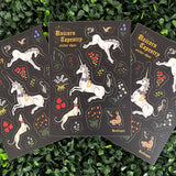 Unicorn Tapestry Medieval Waterproof Vinyl Sticker Sheet