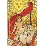 Golden Art Nouveau Tarot – Deck, Grand Trumps & Mini | Gold Foil Art Nouveau Tarot | Lo Scarabeo