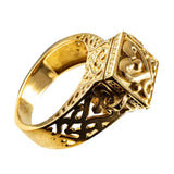 Heart Brass Poison Ring