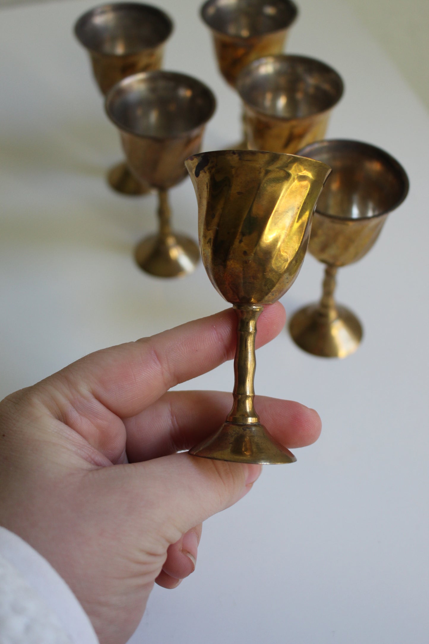 Miniature Brass Goblets