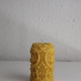 Intricate Pillar Beeswax Candle