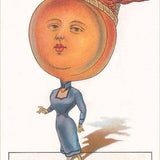 Woman with Peach Head Postcard