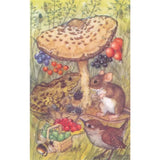 Toad and Mouse Under Mushroom Postcard