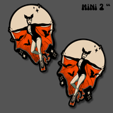 Roller Bat Girl Sticker mini