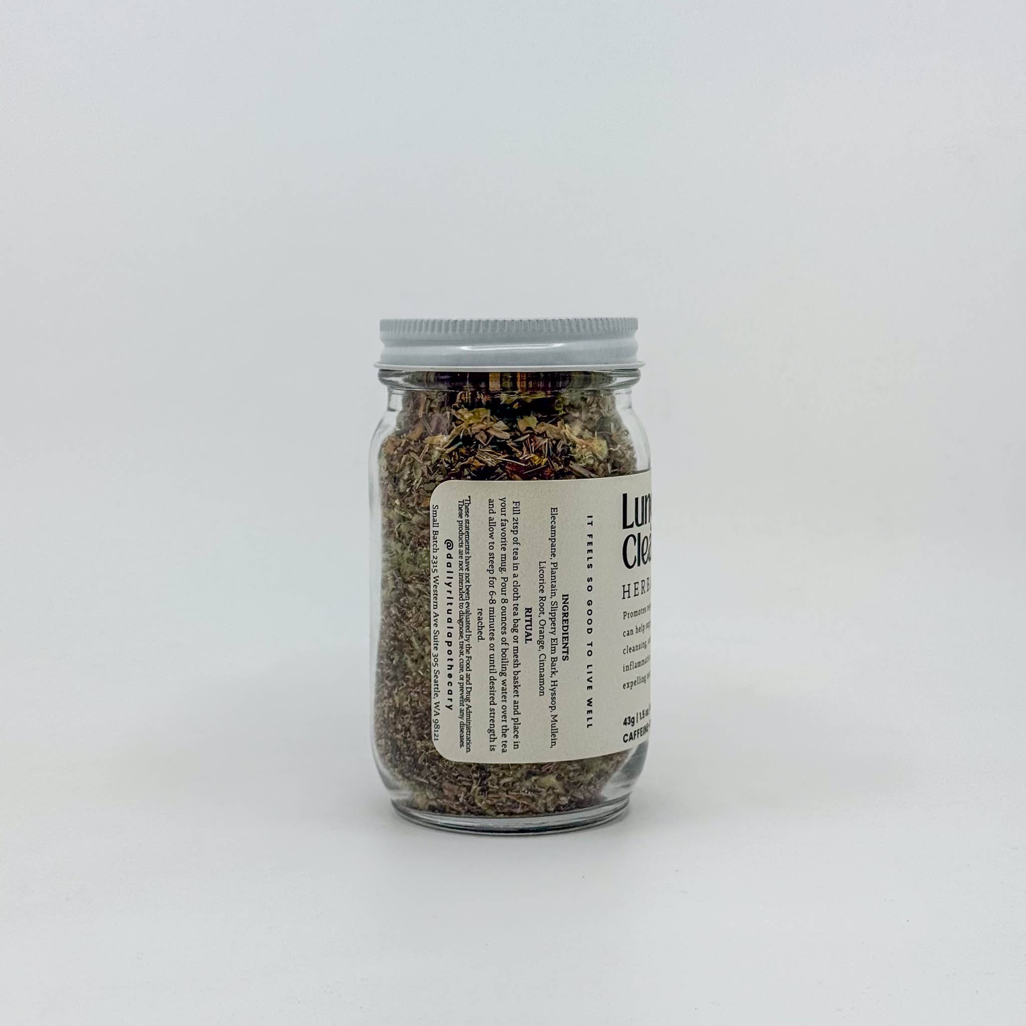 Lung Cleanser Loose Leaf Herbal Tea | Glass Jar