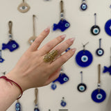 Hamsa Brass Ring