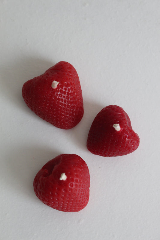 Mega Strawberry Beeswax Candles