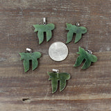 Vintage Hand Carved Jade Chai Pendant