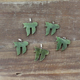 Vintage Hand Carved Jade Chai Pendant