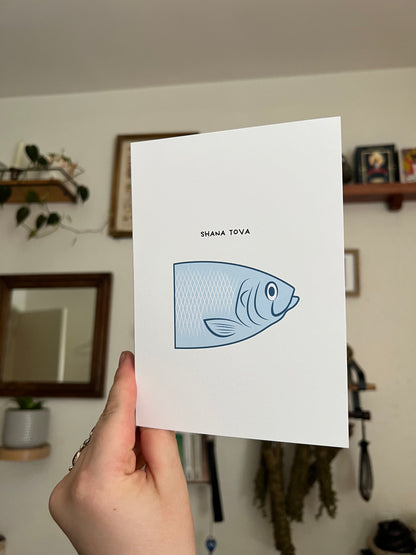 Rosh Hashanah with the Fishes Greeting Card