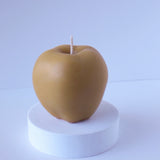 Golden Beeswax Apple Candle