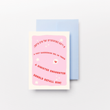 Pink Yiddish Curse Greeting Card (Divorce/breakup)