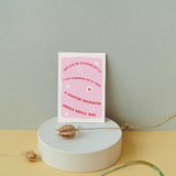 Pink Yiddish Curse Greeting Card (Divorce/breakup)