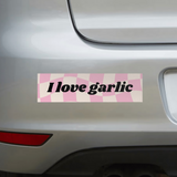 I Love Garlic Bumper Sticker