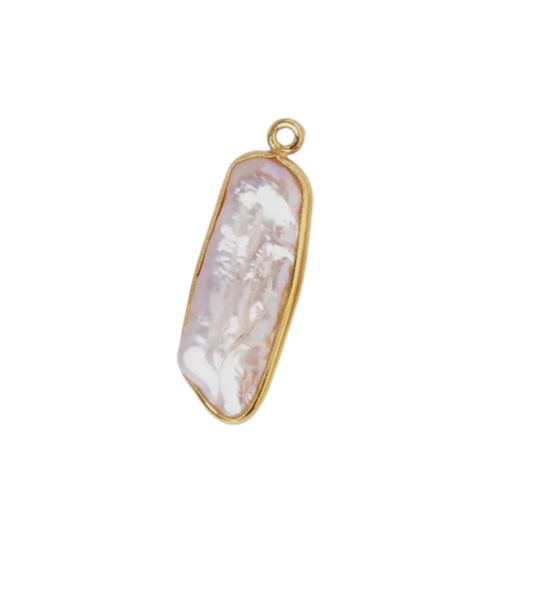 Pink Biwa Freshwater Pearl Pendant (24mm)