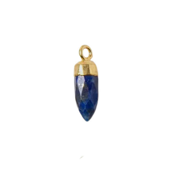 Gold Leafed Lapis Lazuli Spike (16x5mm)