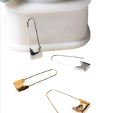 Plated Safety Pin Earrings