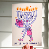 Little Miss Chanuke Greeting Card5