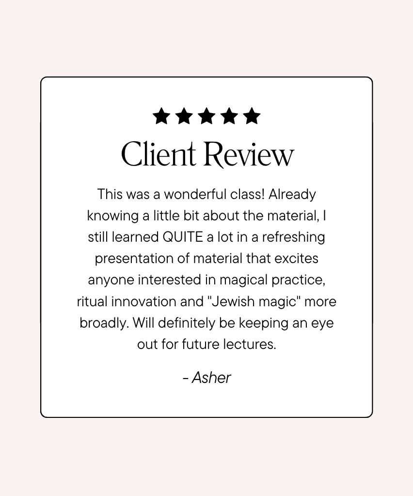 Introduction to Jewish Magic Lecture & Q+A