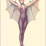 Woman in Bat Suit Postcard