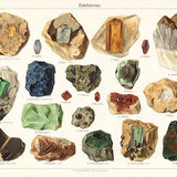 Postcard Landscape Samples of Gemstones