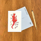Why the Devil Don't You Write? Postcard
