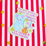 Jump Through Hoops for Healthcare Sticker