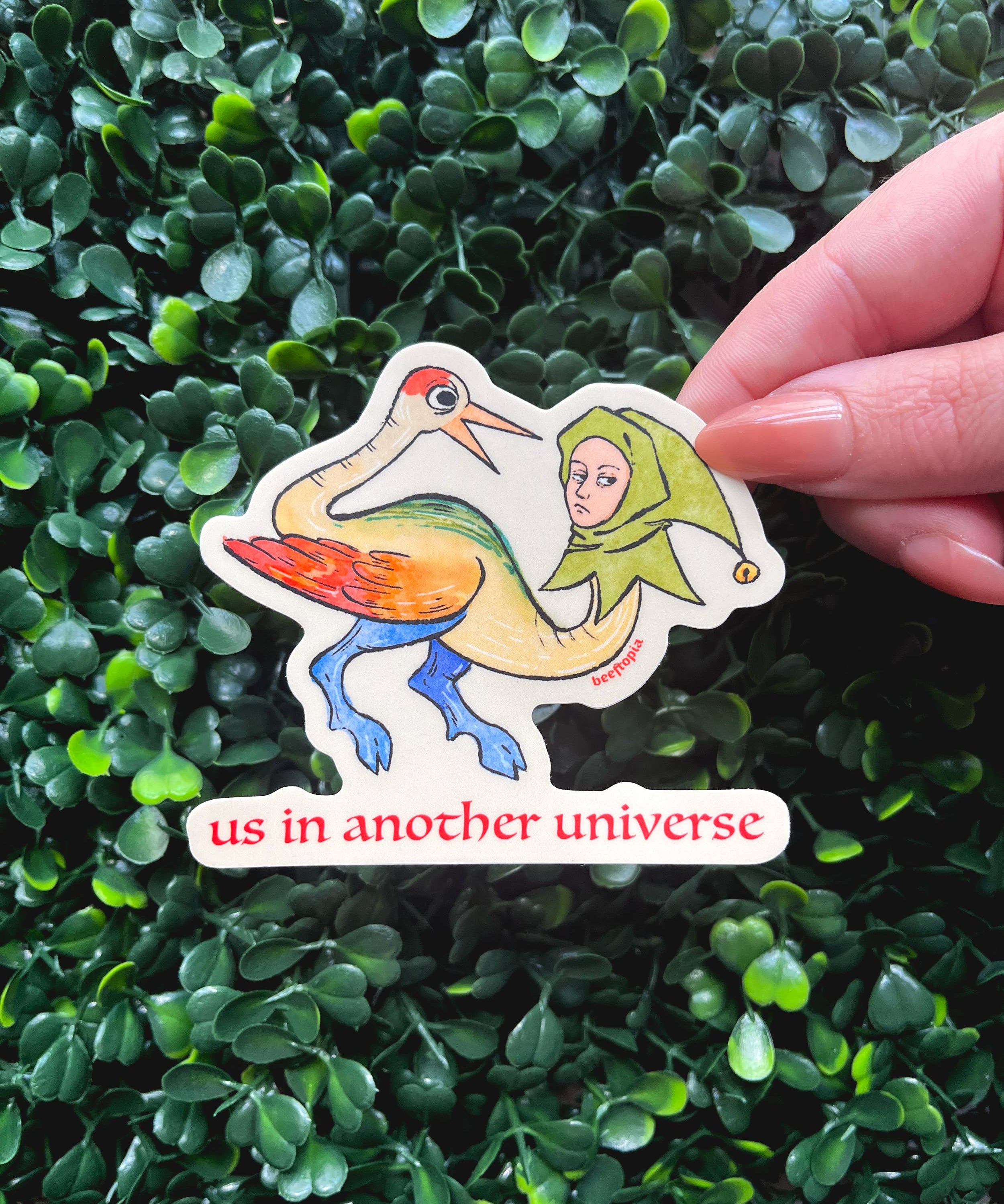 Us in Another Universe Medieval Vinyl Sticker