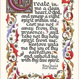 Fifty-first Psalm of King David Postcard