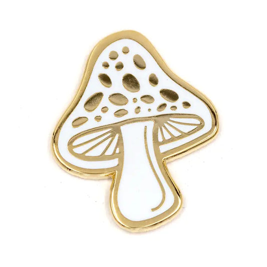 Golden Mushroom Enamel Pin