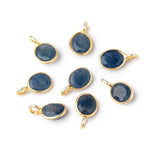 Vermeil Bezel Sapphire Rose Cut Oval Charm