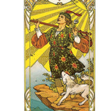 Golden Art Nouveau Tarot – Deck, Grand Trumps & Mini | Gold Foil Art Nouveau Tarot | Lo Scarabeo