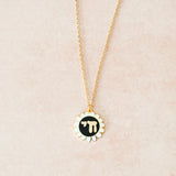 Black & White Chai Flower Necklace