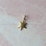 Vintage Brass Celestial Star Charm Pendant