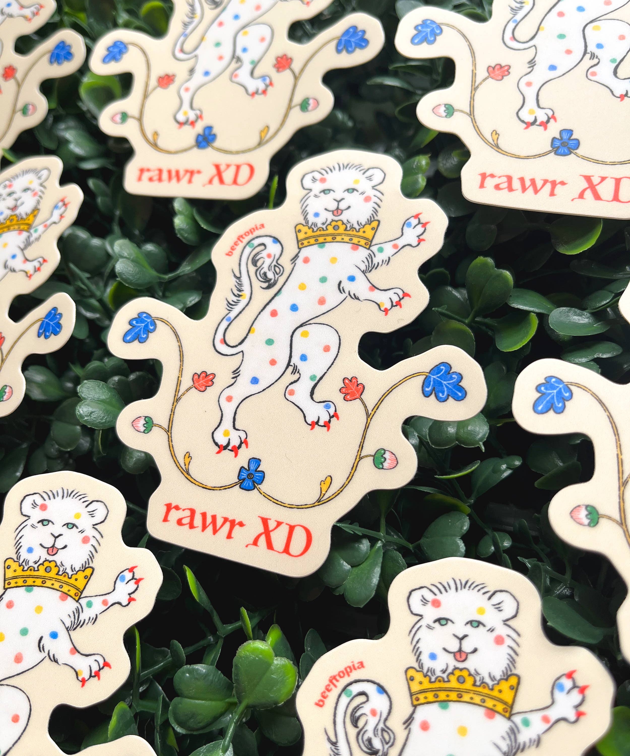 Rawr XD Medieval Lion Waterproof Vinyl Sticker