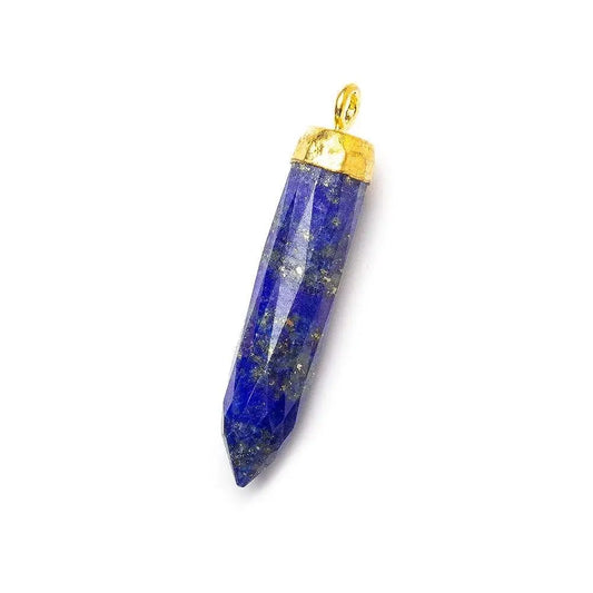 Gold Leafed Lapis Lazuli Spike (28x5mm)