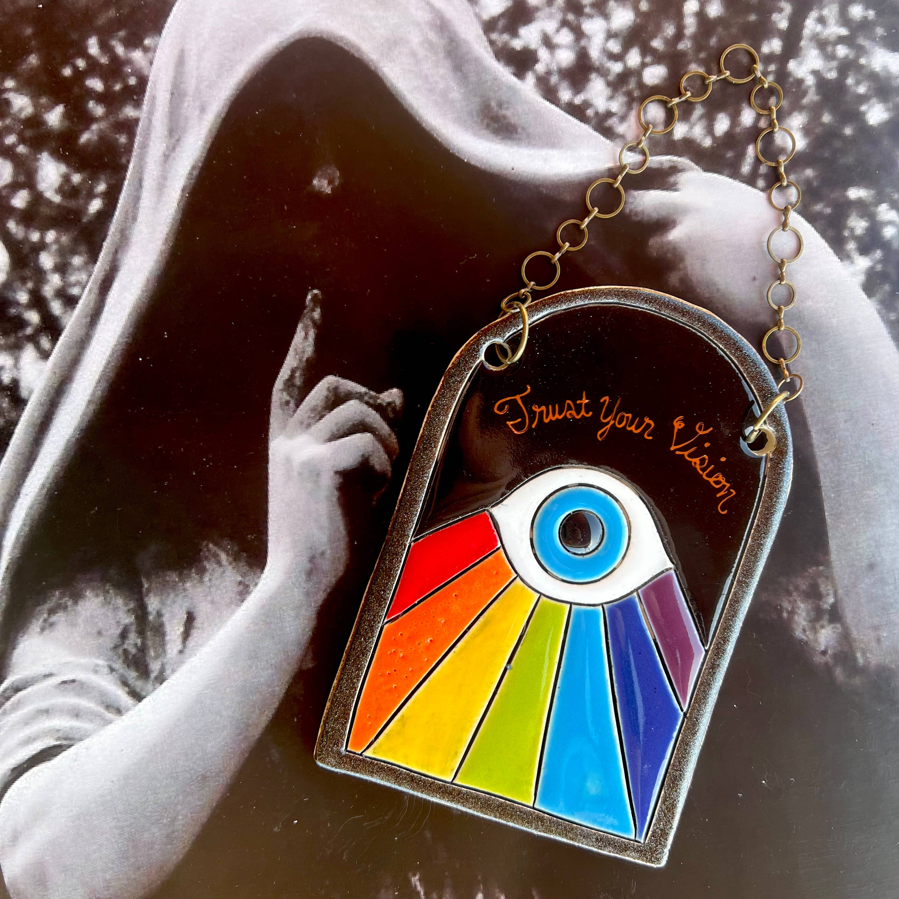 "Trust Your Vision" Ceramic Wall Hanging