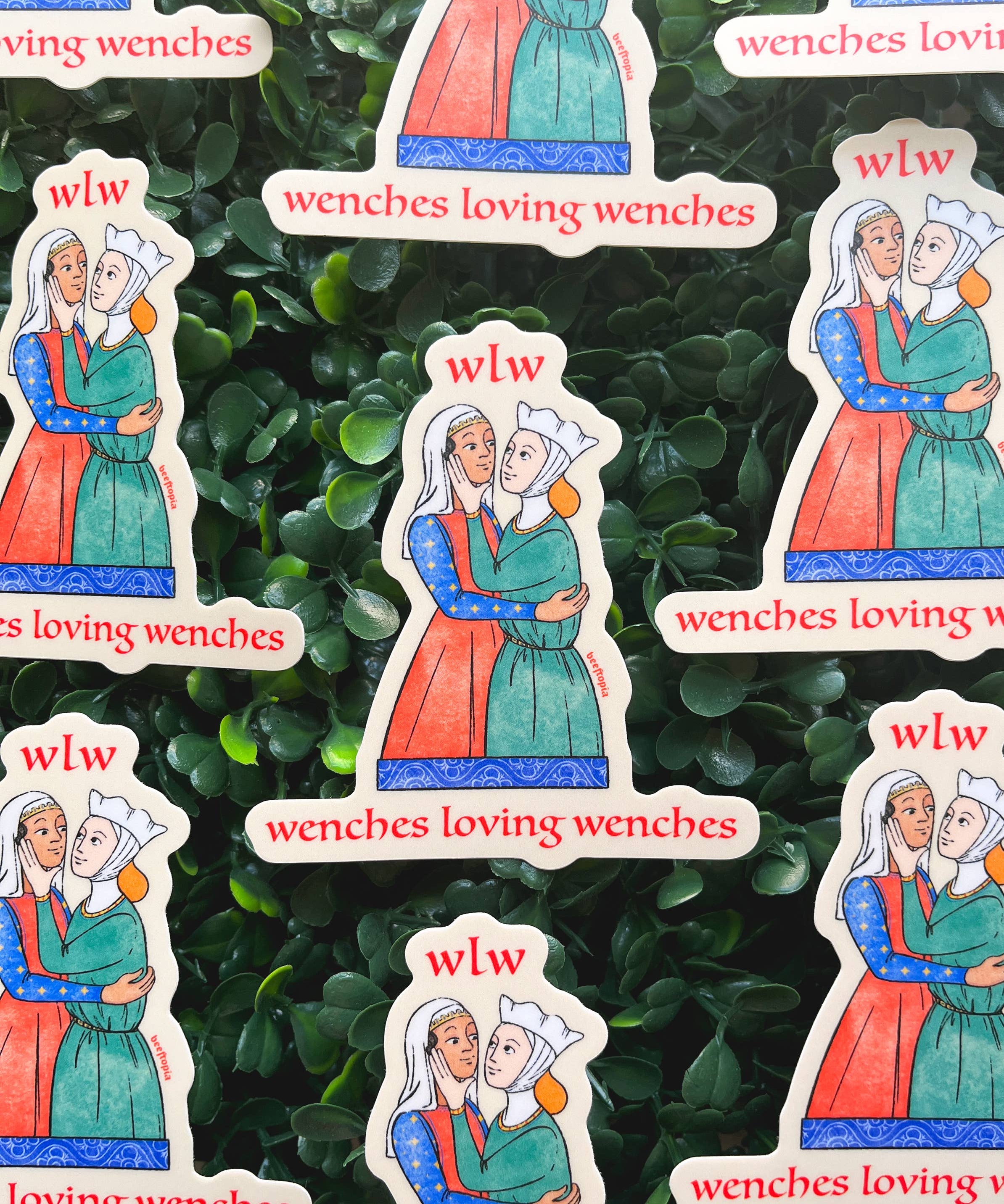 WLW Wenches Loving Wenches Medieval Waterproof Vinyl Sticker