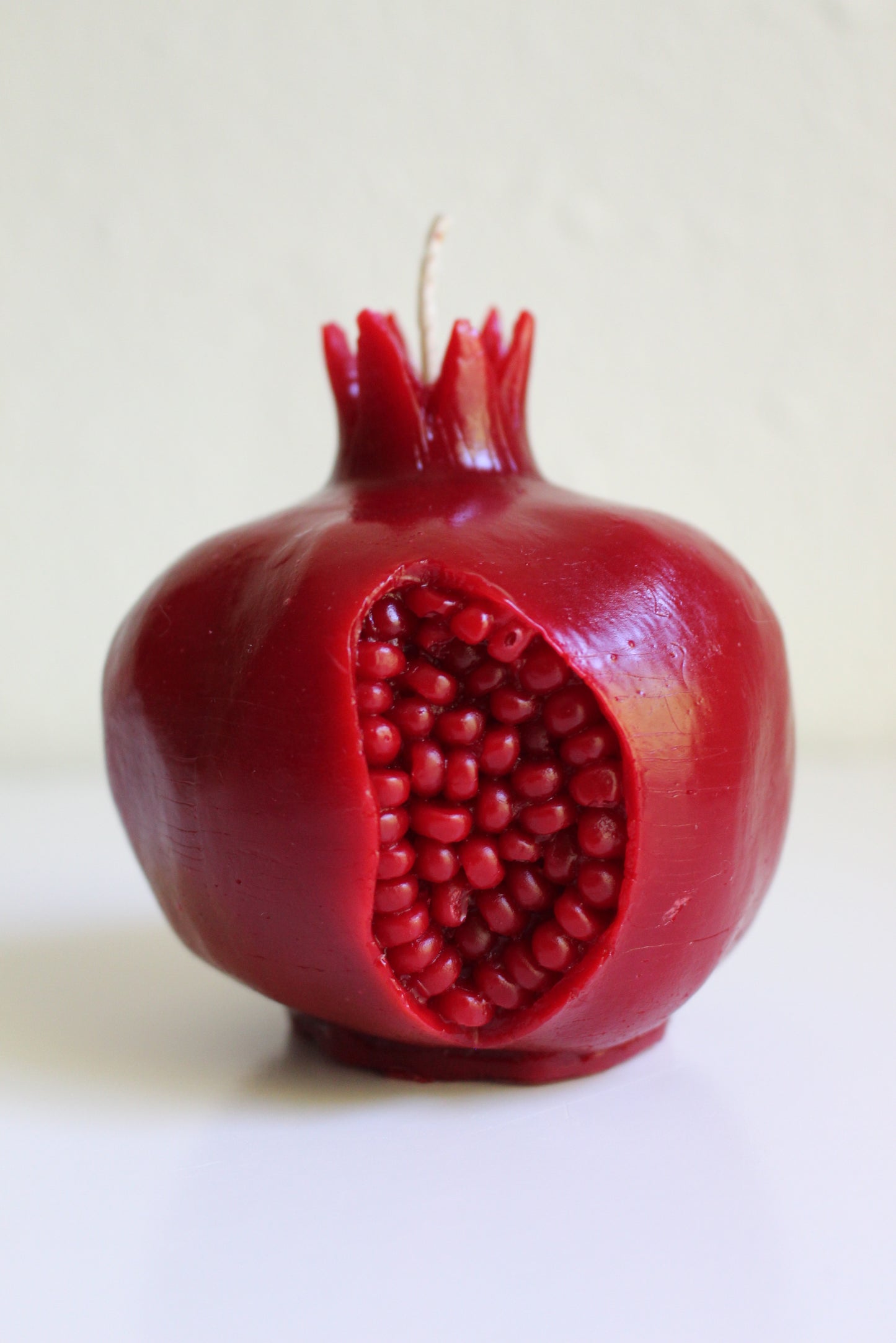 Intricate Crimson Pomegranate Candle