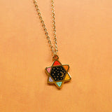 Rainbow Mini Cosmic Magen David