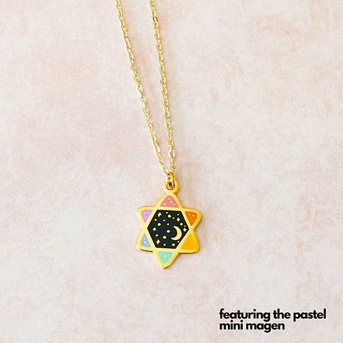 Rainbow Mini Cosmic Magen David