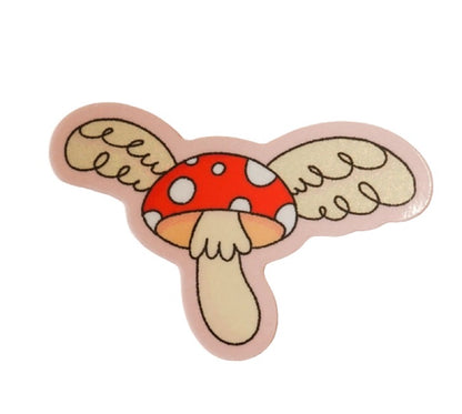 Flying Mushroom Sticker