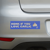 Honk If You Love Garlic Bumper Sticker