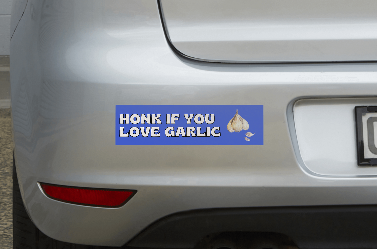 Honk If You Love Garlic Bumper Sticker